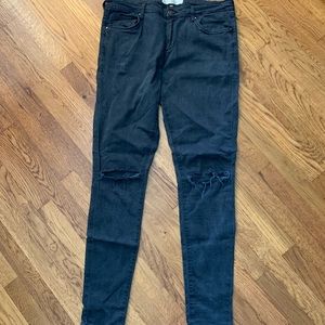 Top shop distressed skinny jeans